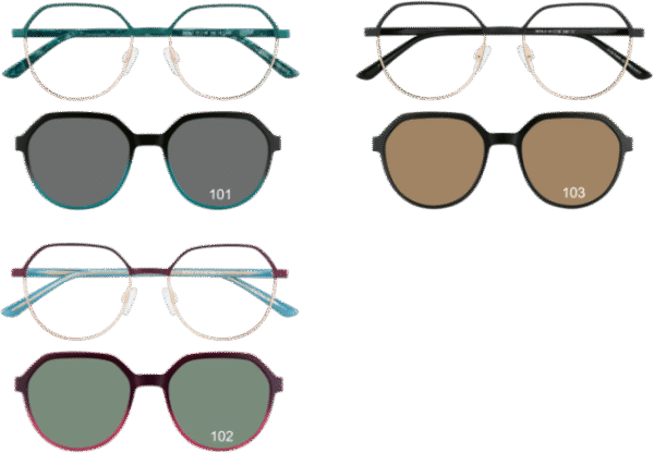 Vistan - 03074 – Anthracite Sur Dore Mat, Branche Acetate: Noir Mar