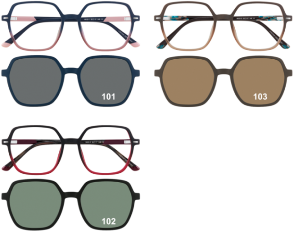 Vistan - 06832 – 001 Bleu Fonce Rose Clair Degrade Mat, Branche Acetate